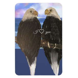 Two Eagles &Personalised Text Template Magnet