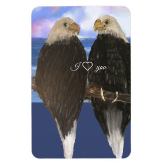 Two Eagles &Personalised Text Template Magnet