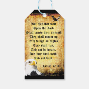 Two Eagles with Isaiah 40:31 Gift Tags