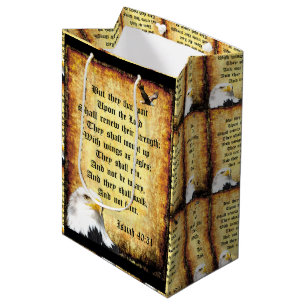 Two Eagles with Isaiah 40:31 Medium Gift Bag