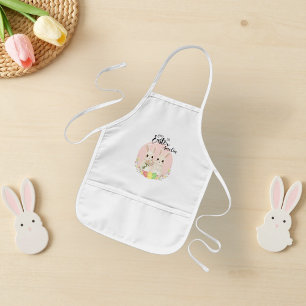 Two Easter Bunnies Personalized Kids Apron