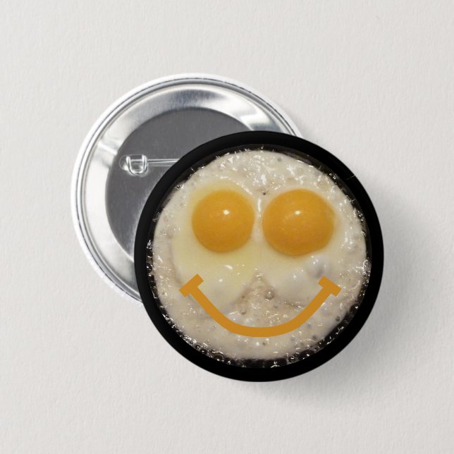 Two Egg Face 6 Cm Round Badge (Front & Back)