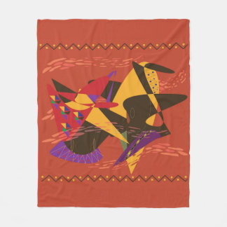 Two Elegant Black Women Fleece Blanket