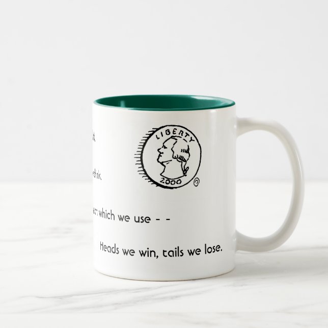 Two Ends With a Common Link Two-Tone Coffee Mug (Right)