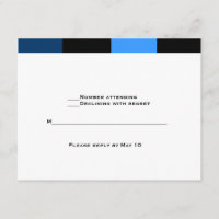Two Event Barak Zachary Bar Mitzvah Reception Card
