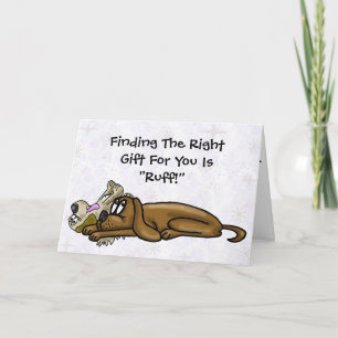 Two Exhausted Dogs Funny Birthday Card