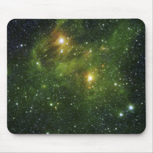 Two extremely bright stars mouse pad