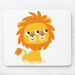 Two-Faced the cutest cartoon lion mousepad