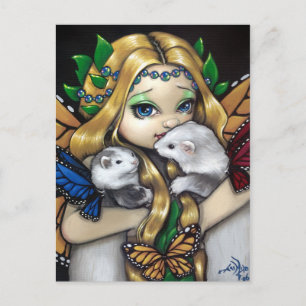"Two Fae Ferrets" Postcard