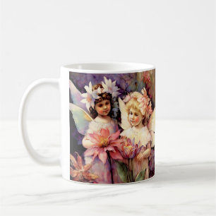 Two Fairy Children in a Flower Garden Coffee Mug