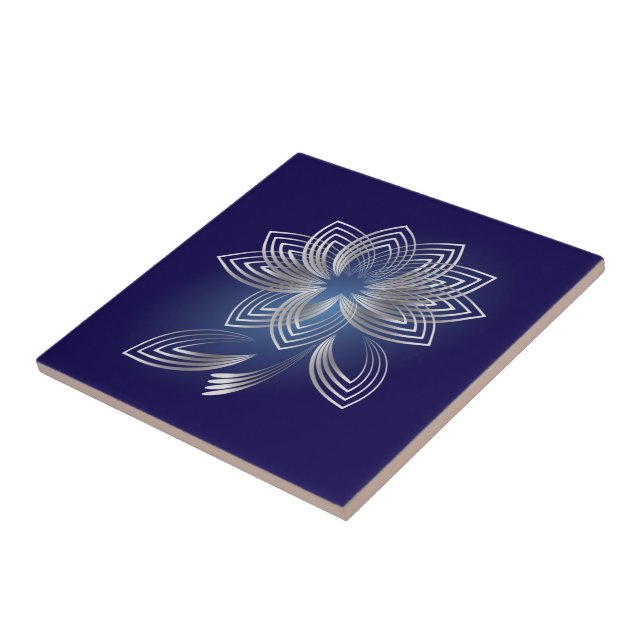 Two fallen petals ceramic tile (Side)