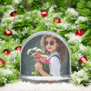 Two Family Photos Customized Snow Globe