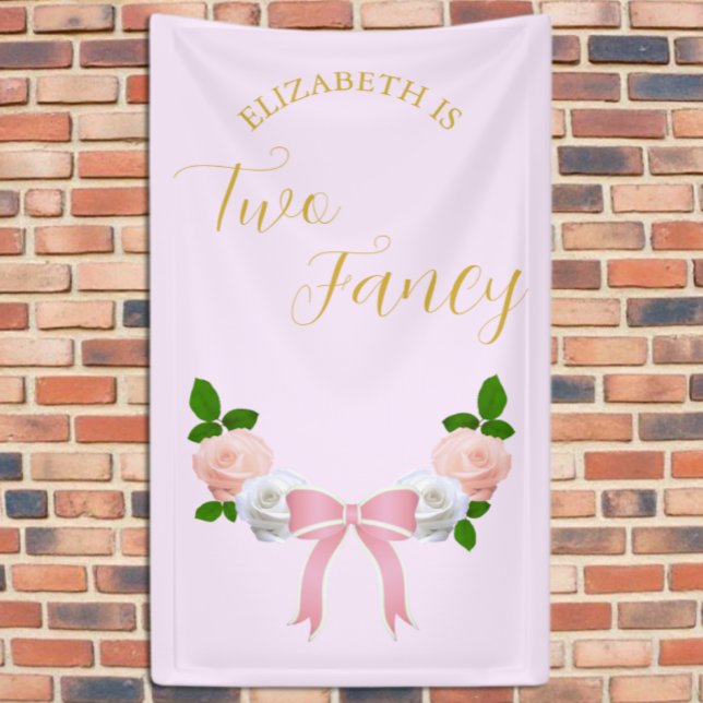 Two Fancy Bow Floral Birthday Banner (Creator Uploaded)