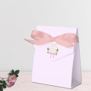 Two Fancy Bow Floral Birthday Favour Box