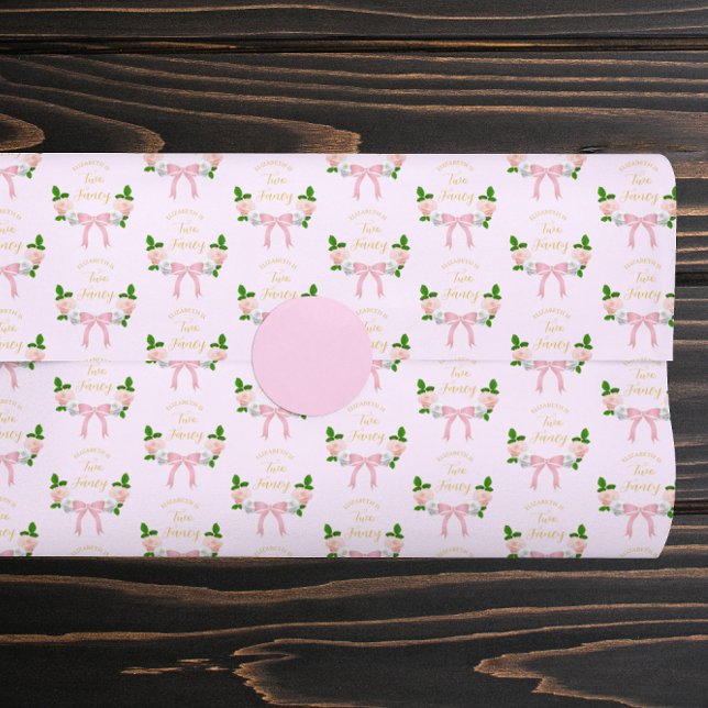 Two Fancy Bow Floral Birthday Tissue Paper (Creator Uploaded)