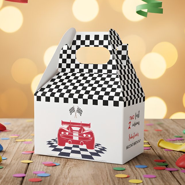 Two fast 2 curious second kids birthday favour box (Creator Uploaded)