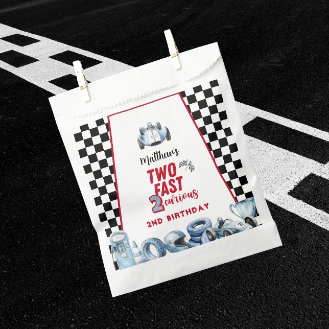 Two Fast 2nd birthday Boy Racing Car  Favour Bag (Creator Uploaded)