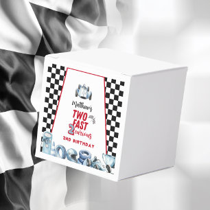 Two Fast 2nd birthday Boy Racing Car  Favour Box