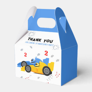Two Fast 2nd Birthday Kids Racing Cars Name Favour Box