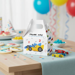 Two Fast 2nd Birthday Kids Racing Cars Name Favour Box