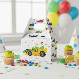 Two Fast 2nd Birthday Kids Racing Cars Name Favour Box