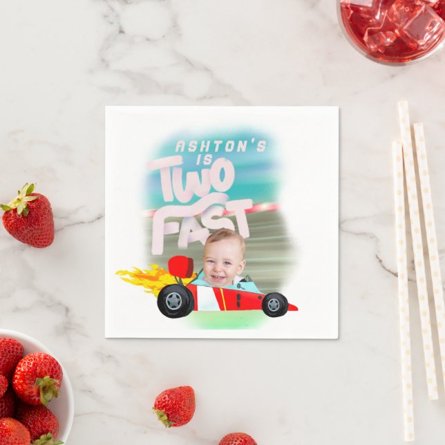 Two Fast Birthday Party Napkin (Insitu)