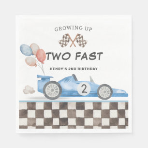 Two Fast Birthday Racecar 2nd Lap Down Napkin