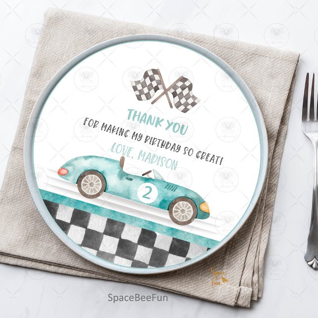 Two fast car Birthday Party Paper Plates (Fast car birthday,Racing car party,two fast,vintage car,pastel car party,boy car party,Racing car pa)