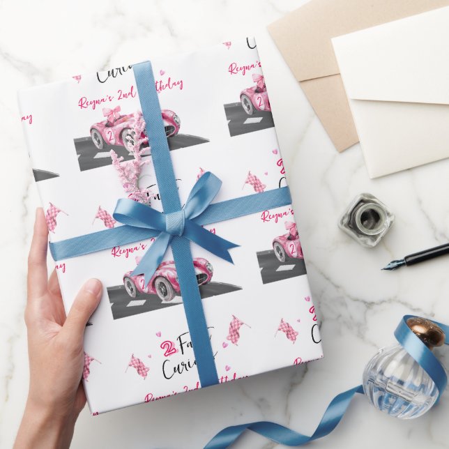 Two Fast Curious Birthday  Wrapping Paper (Gifting)