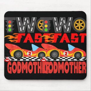 Two Fast Godmother Pit Crew Racing Car Family Birt Mouse Pad