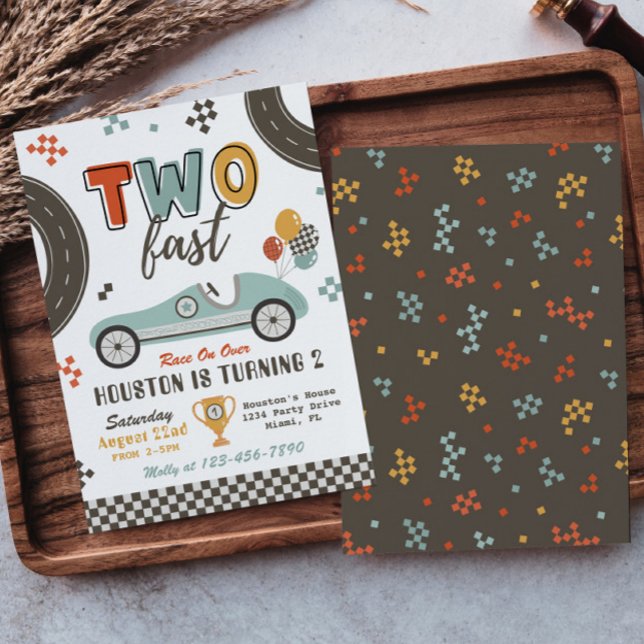 TWO Fast Invitation | Racing Birthday Invitation (Creator Uploaded)