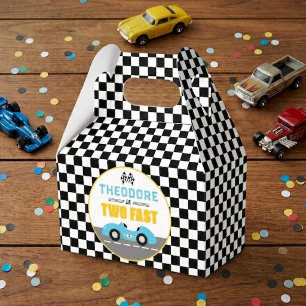 Two Fast Race Car 2nd Birthday Party Favour Box