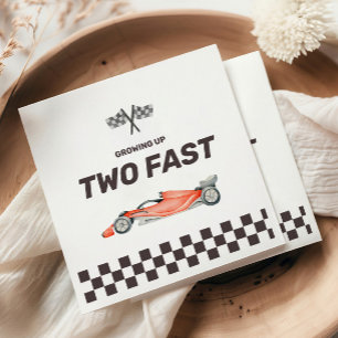 Two Fast Race Car 2nd Boy's Birthday Party Napkin