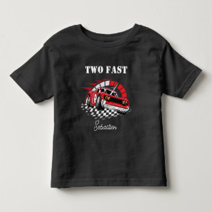 Two Fast Race Car, 2ndBirthday Toddler T-Shirt
