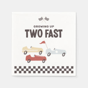 Two Fast Race Car Birthday Party Napkin