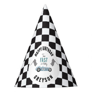 Two Fast Race Car Boy 2nd Birthday Party  Hat