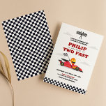 Two Fast Race Car Racing Boy Birthday Party Invitation<br><div class="desc">Two Fast Race Car Racing Boy Birthday Party Invitation. Awesome invitation for your kid's Racing Birthday Party! Easy to customise at home. Check out the collection for more matching items. Personalise your today!</div>