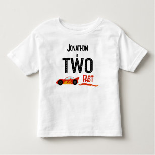TWO fast racecar second birthday party Toddler T-Shirt