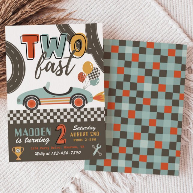 TWO Fast Racing Invitation | TWO Fast Birthday (Creator Uploaded)