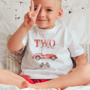 TWO Fast Red Race Car Birthday T-Shirt