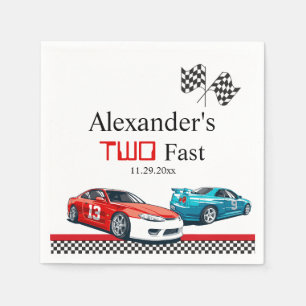 Two Fast Red Race Car   Napkin