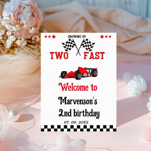 Two fast  welcome  sign 2nd girl birthday party