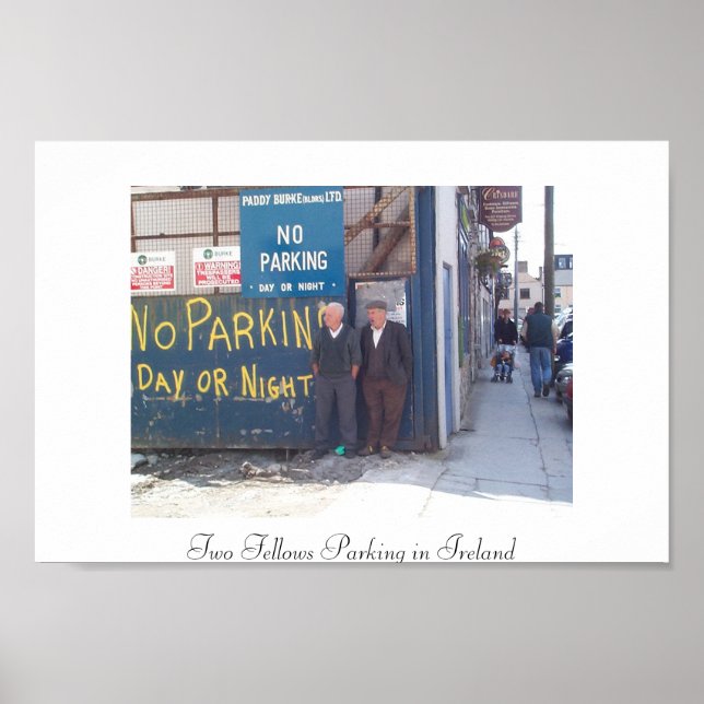 Two Fellows Parking in Ireland Poster (Front)
