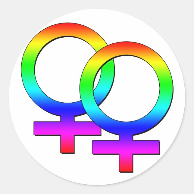 Two Female Signs Sticker (Front)