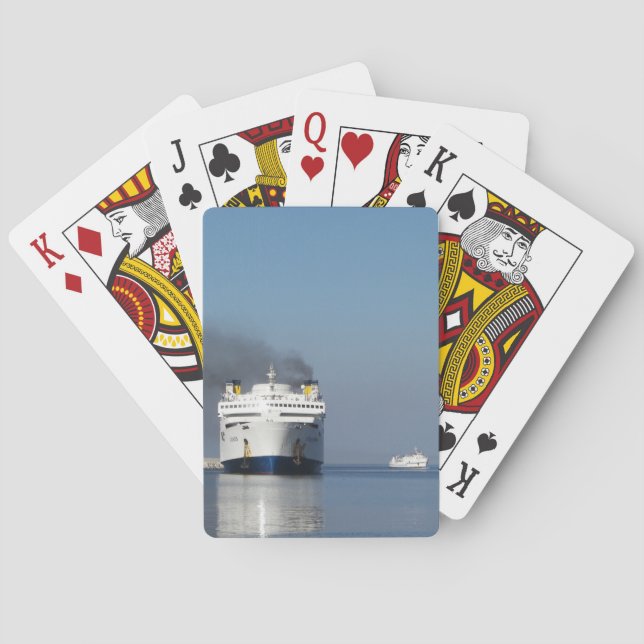 Two Ferries In Greece Bicycle Playing Cards (Back)