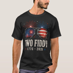 Two Fiddy Funny Meme Vintage Distressed Humour Quo T-Shirt
