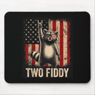 Two Fiddy Racoon Usa Flag 250 Anniversary 4th Of Mouse Pad