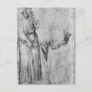 Two figures postcard