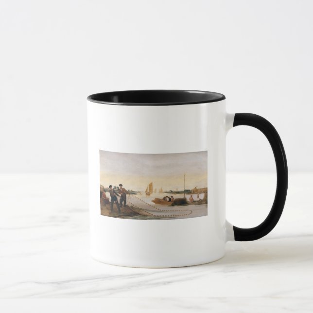 Two Fishermen Pulling in their Nets Mug (Right)