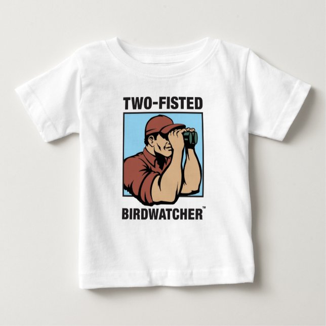 Two-Fisted Birdwatcher Infant Long Sleeve Baby T-Shirt (Front)